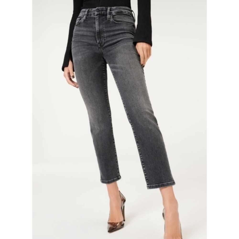 Good American Good Classic High-Rise Jeans Black Wash 14 - Picture 1 of 12